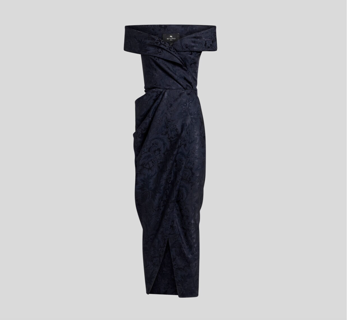 SILK-BLEND JACQUARD EVENING DRESS