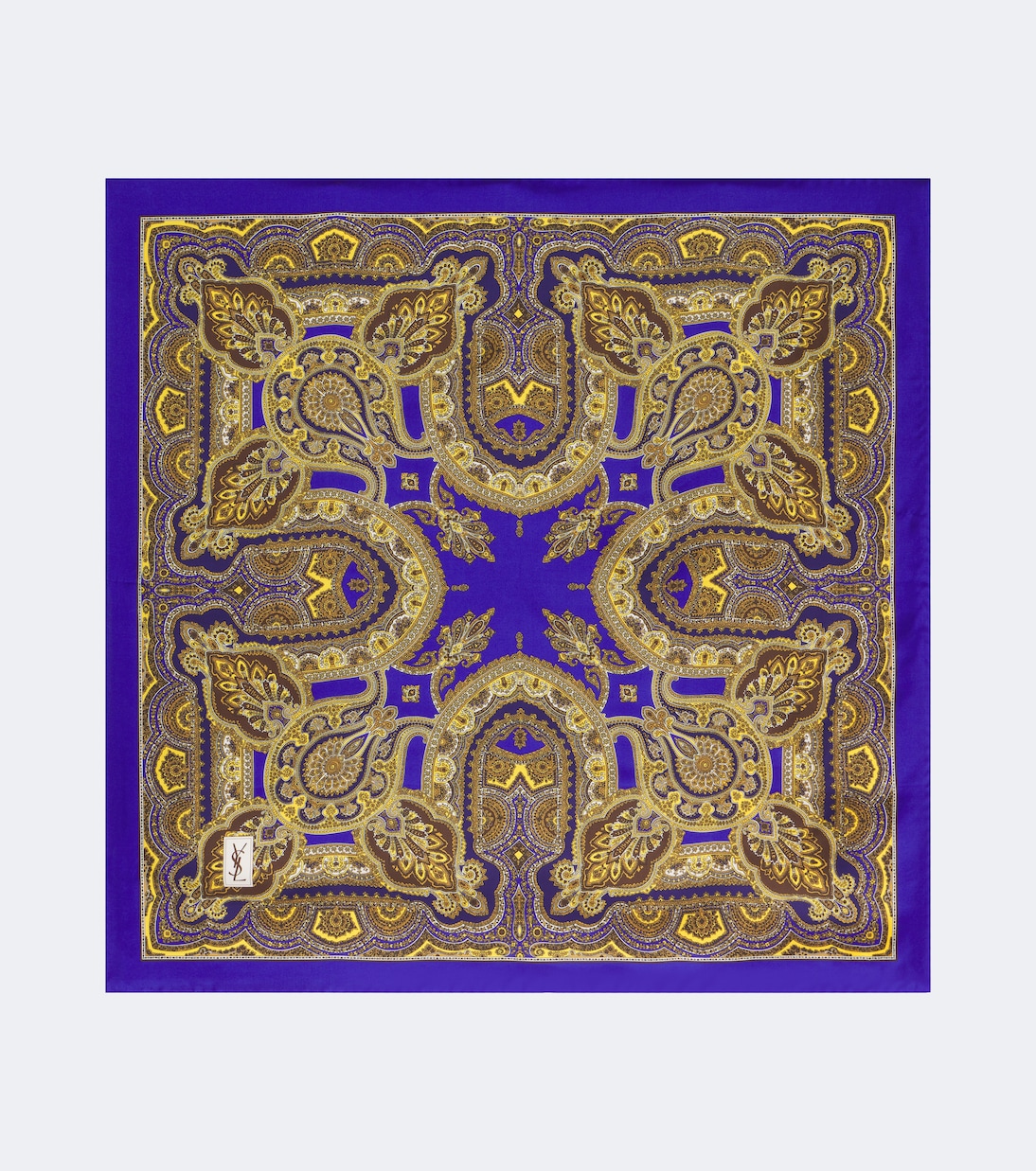 Paisley silk twill scarf