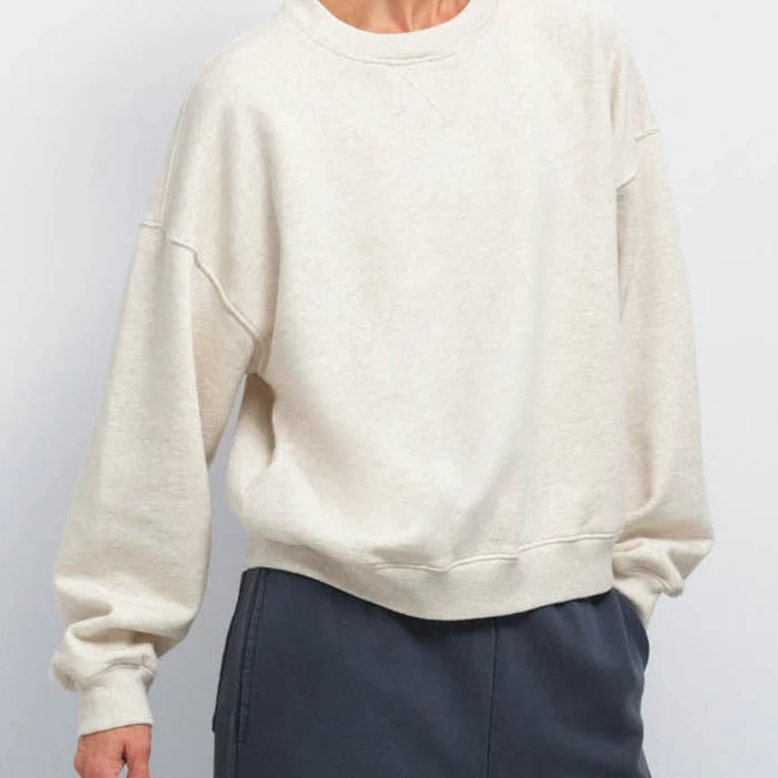 Organic Fleece Relaxed Crewneck Sweatshirt