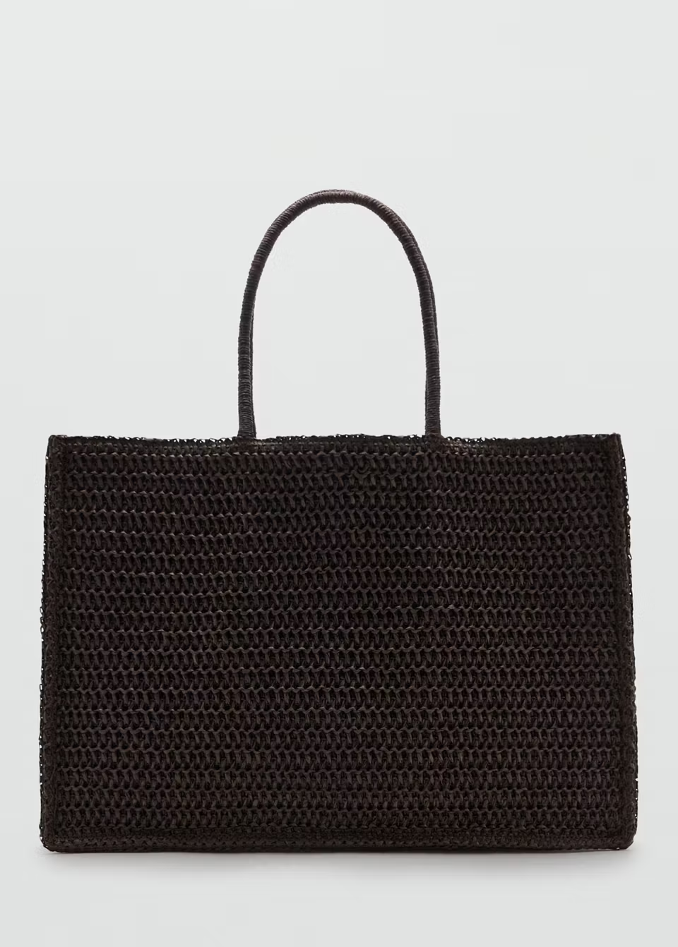MANGO Natural-fiber tote bag