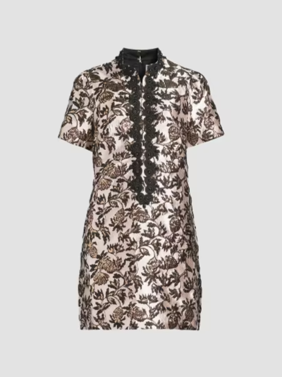 Teddy Jacquard Shift Dress