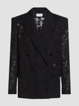 Lace Double-Breasted Jacket