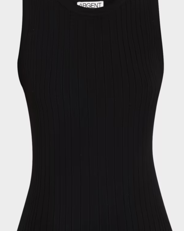 Crewneck Ribbed Knit Tank