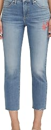 Women's Ruby Mid Rise Straight Cropped Jeans