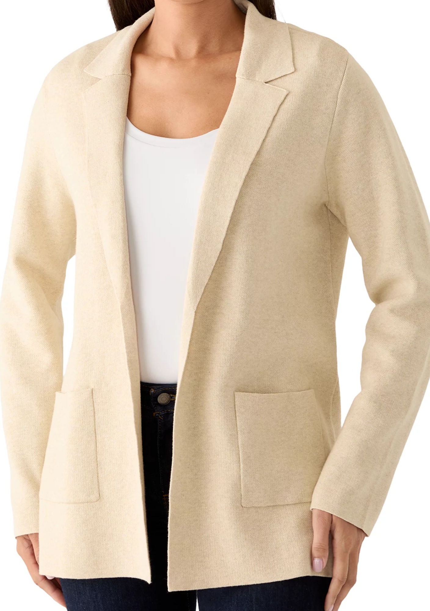 BELK KIM ROGERS WOMEN'S LONG SLEEVE OPEN FRONT SWEATER BLAZER
