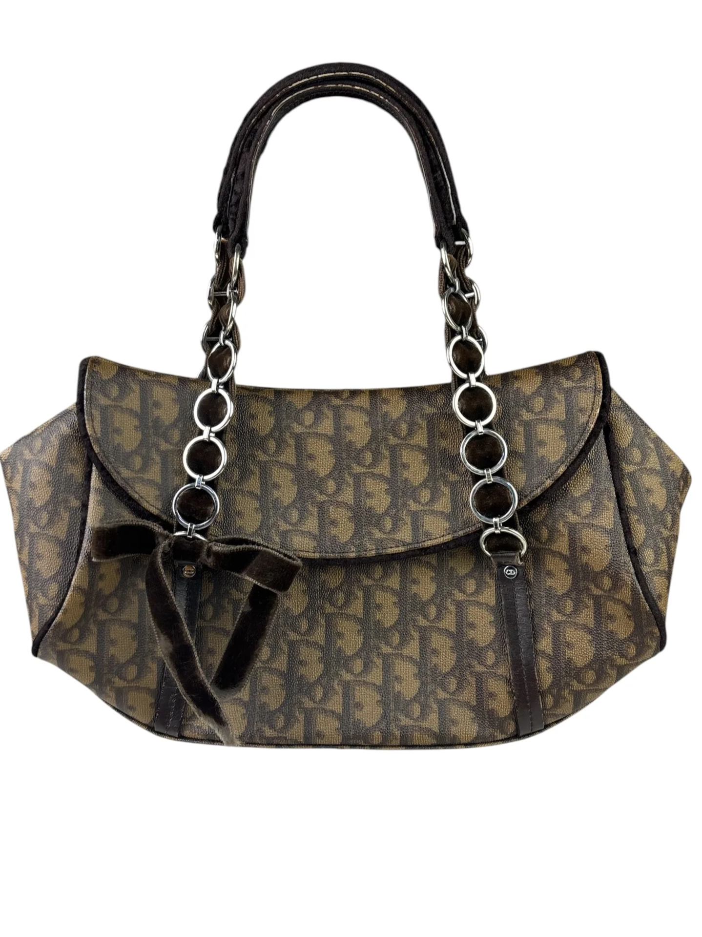 Christian Dior Vintage Brown Romantique Trotter Baguette