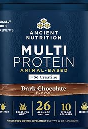 Multi Protein + Creatine, Bone Broth, Whey, Dark Choc, 15 Servings