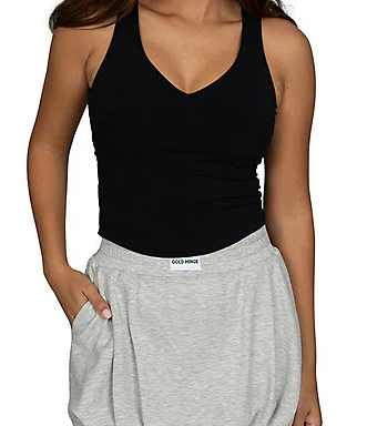 Open Back Sweetheart Neck Sleeveless Tank Top