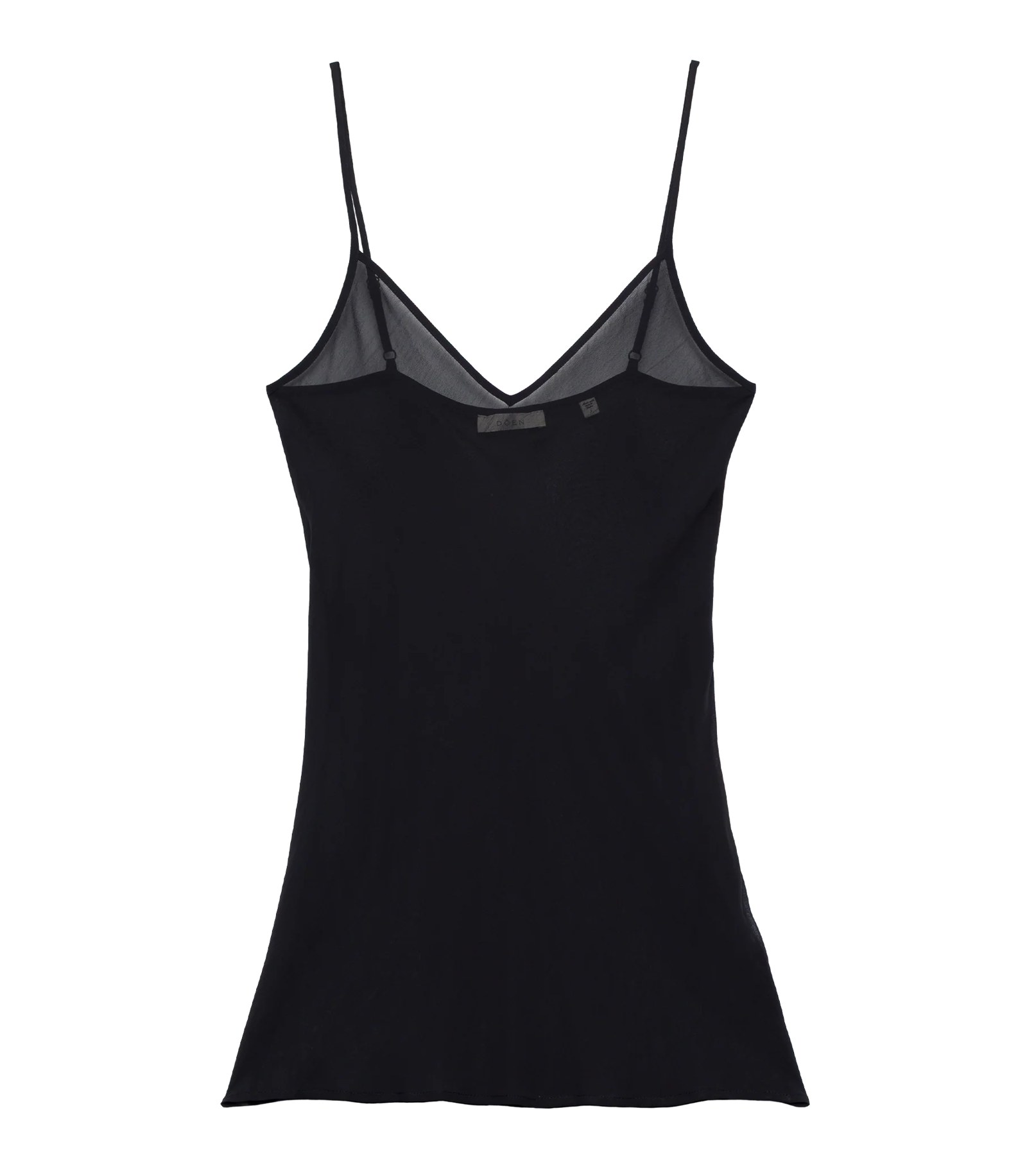 Short Deep V-Neck Slip - black