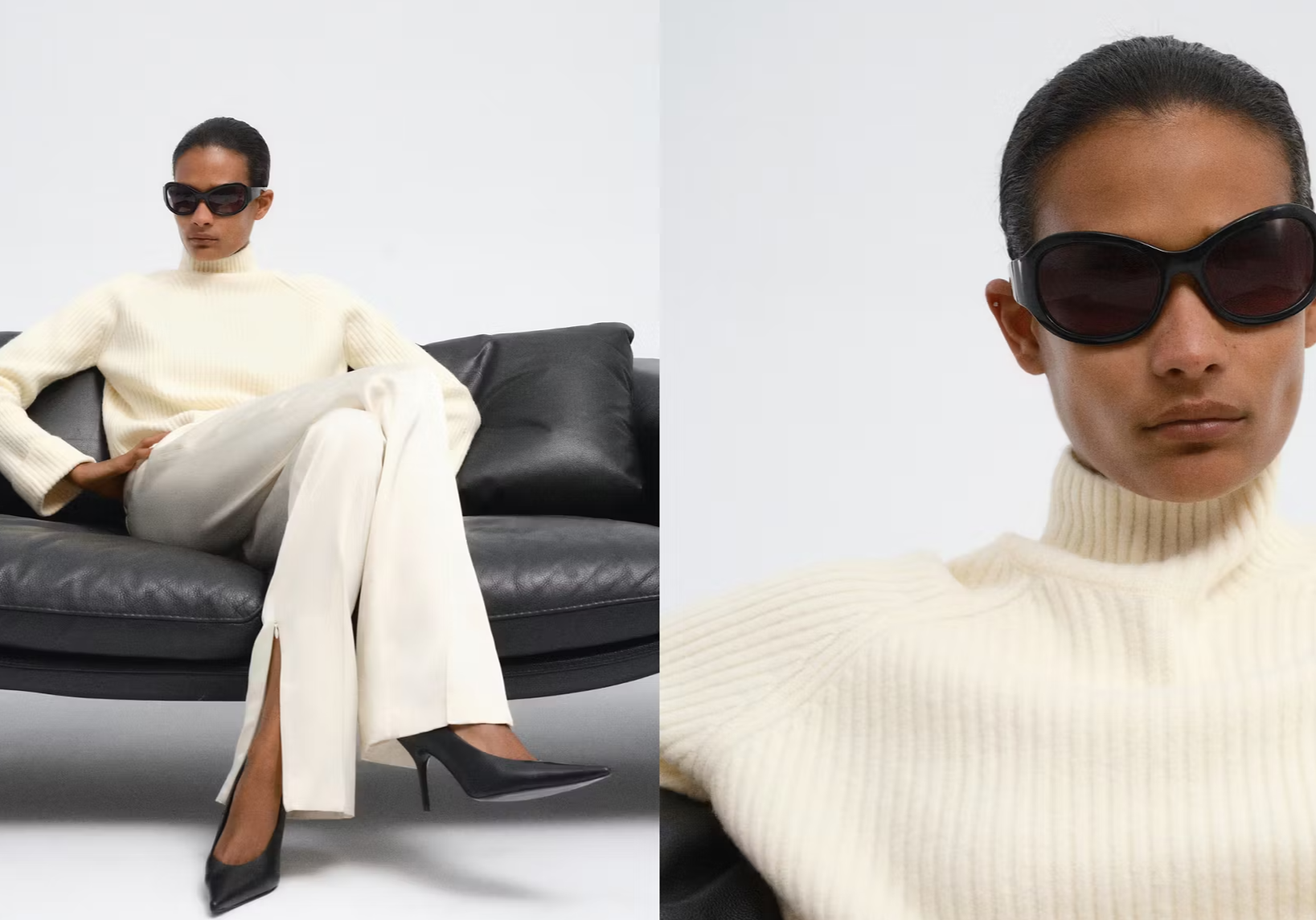 Marl High-Neck Jumper