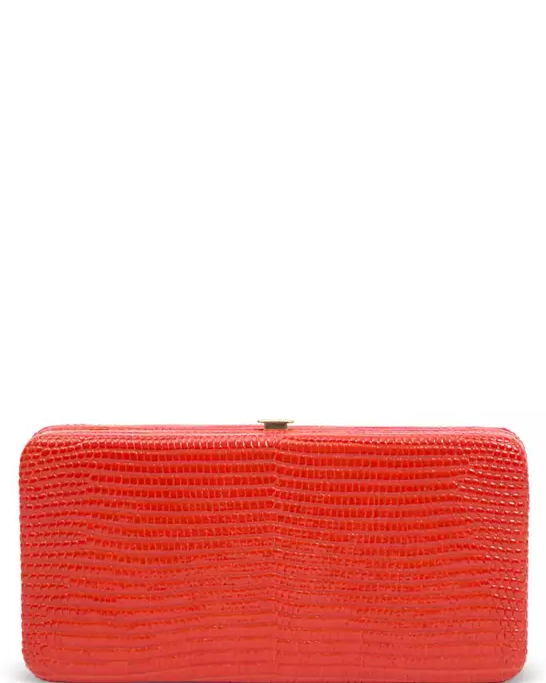Le Tabac Lizard Embossed Leather Clutch
