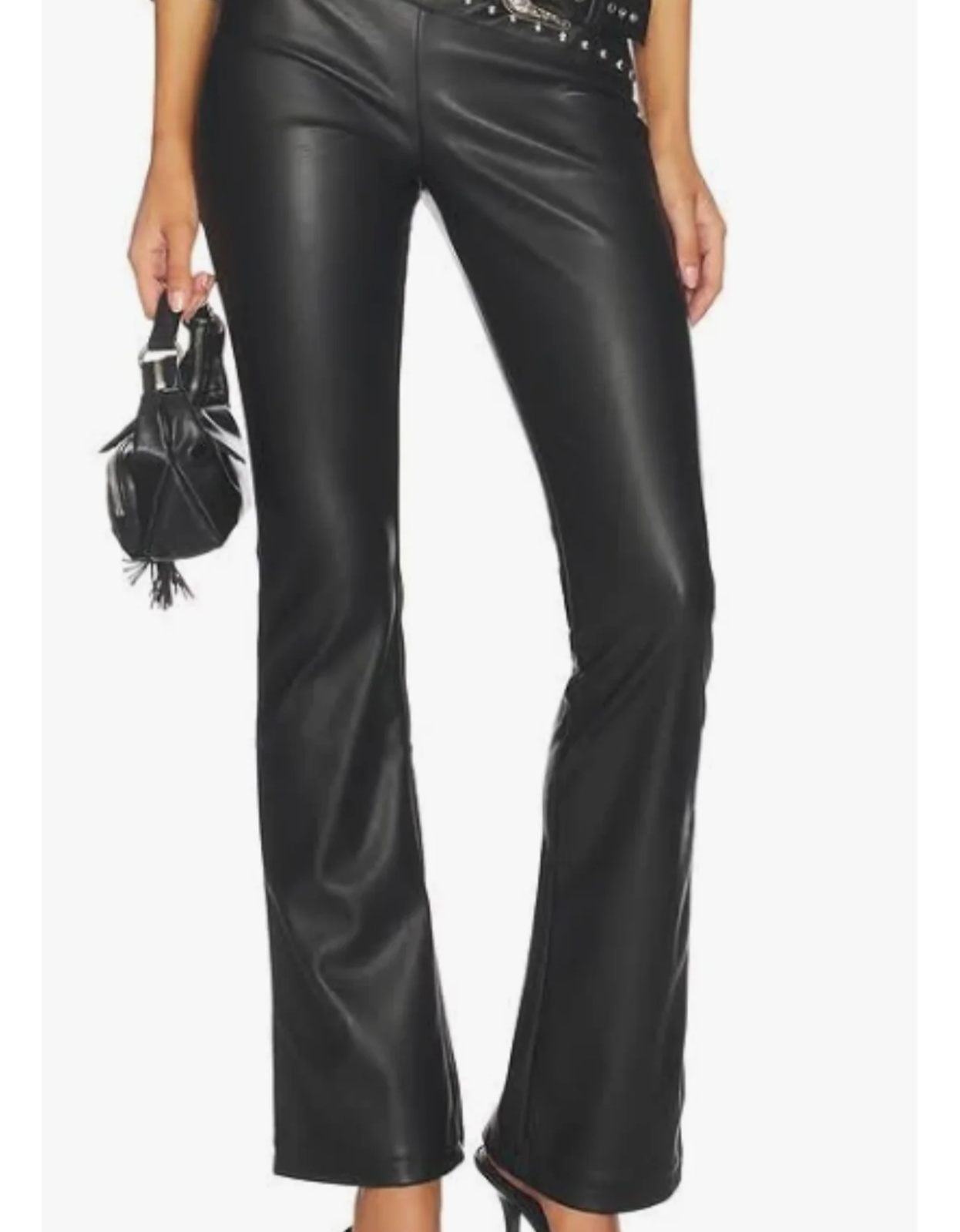 Superdown - Melisa Faux Leather Pant - Black - Lg (Nwt)