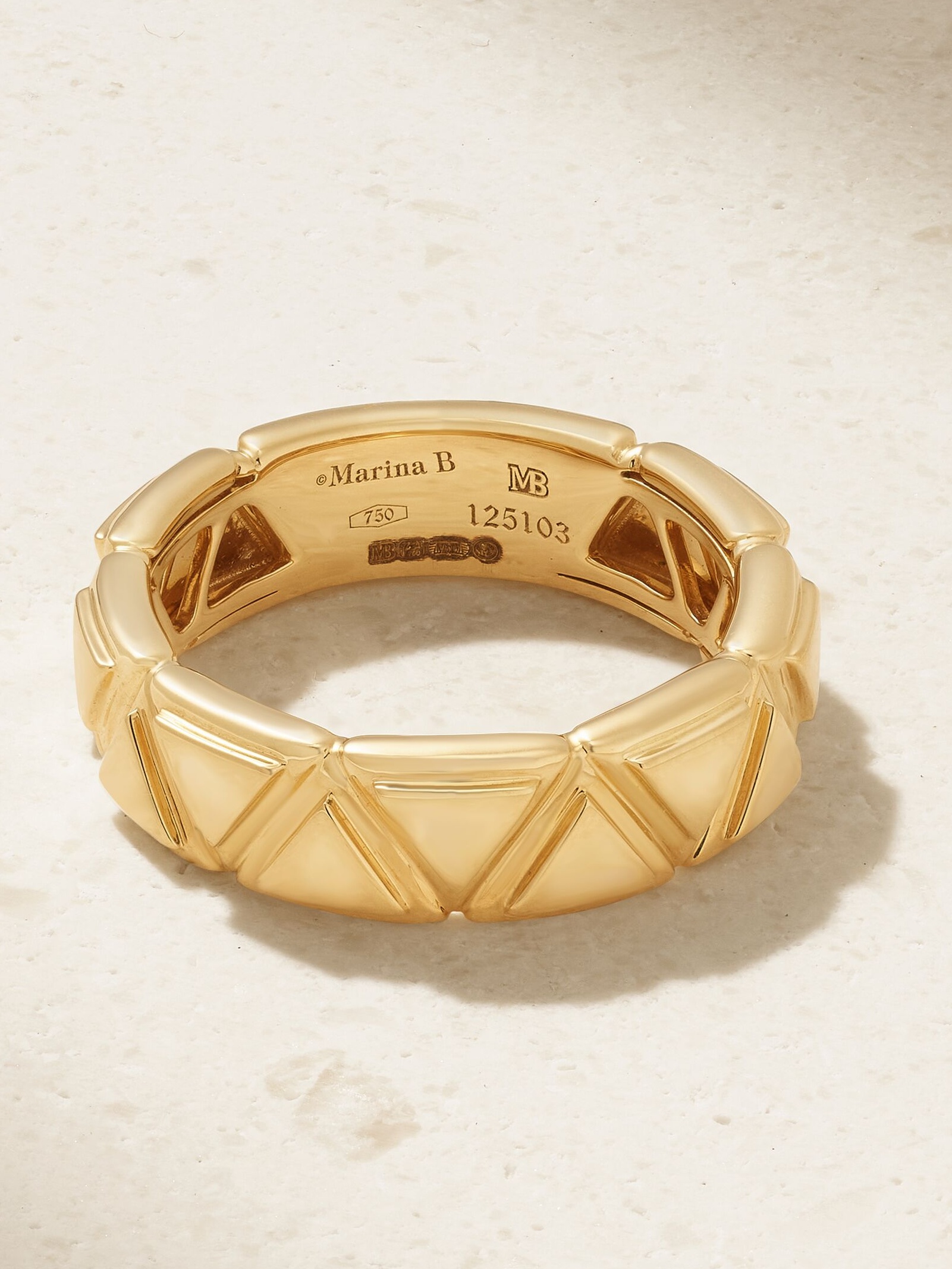 Triangolini 18-karat gold ring