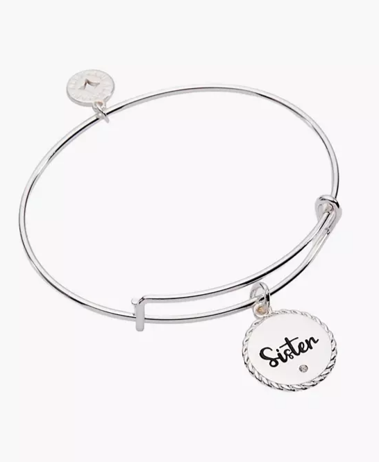 Sister, 'Woven Together' Charm Bangle