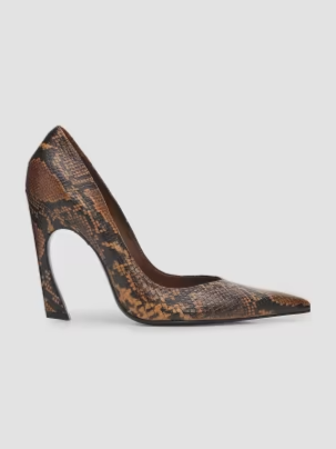 Lexi 105MM Snake-Embossed Leather Pumps