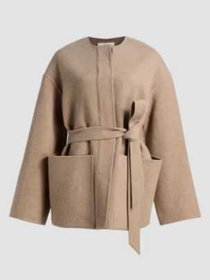 Belted Wool-Cashmere Jacket