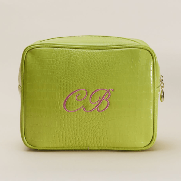 ABBODE Classic Monogram Small Croc Pouch