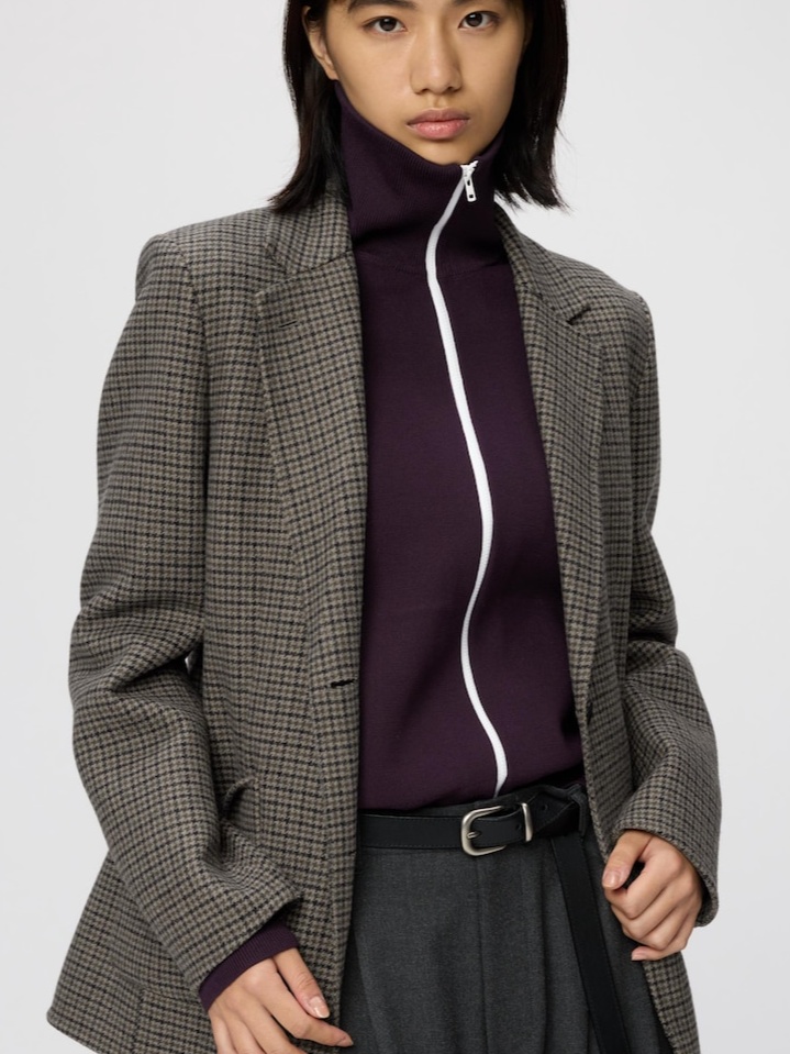 Double Face Tailored Jacket | Check