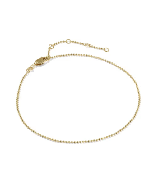 Cheryl Beaded 14k Gold-Filled Chain Anklet