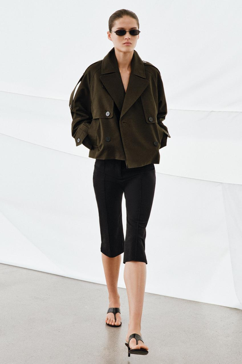 WATER REPELLENT SHORT TRENCH COAT ZW COLLECTION