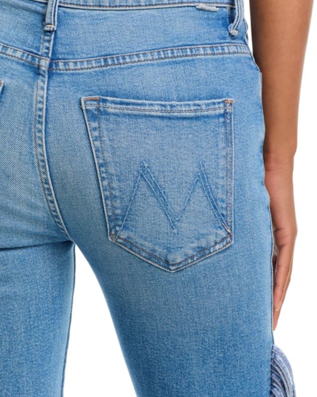 BLOOMINGDALE'S MOTHER THE FRINGE DESPERADO SNEAK JEANS IN SADDLE UP