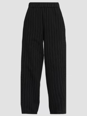Lantern Stripe Stitch Cotton-Blend Pants