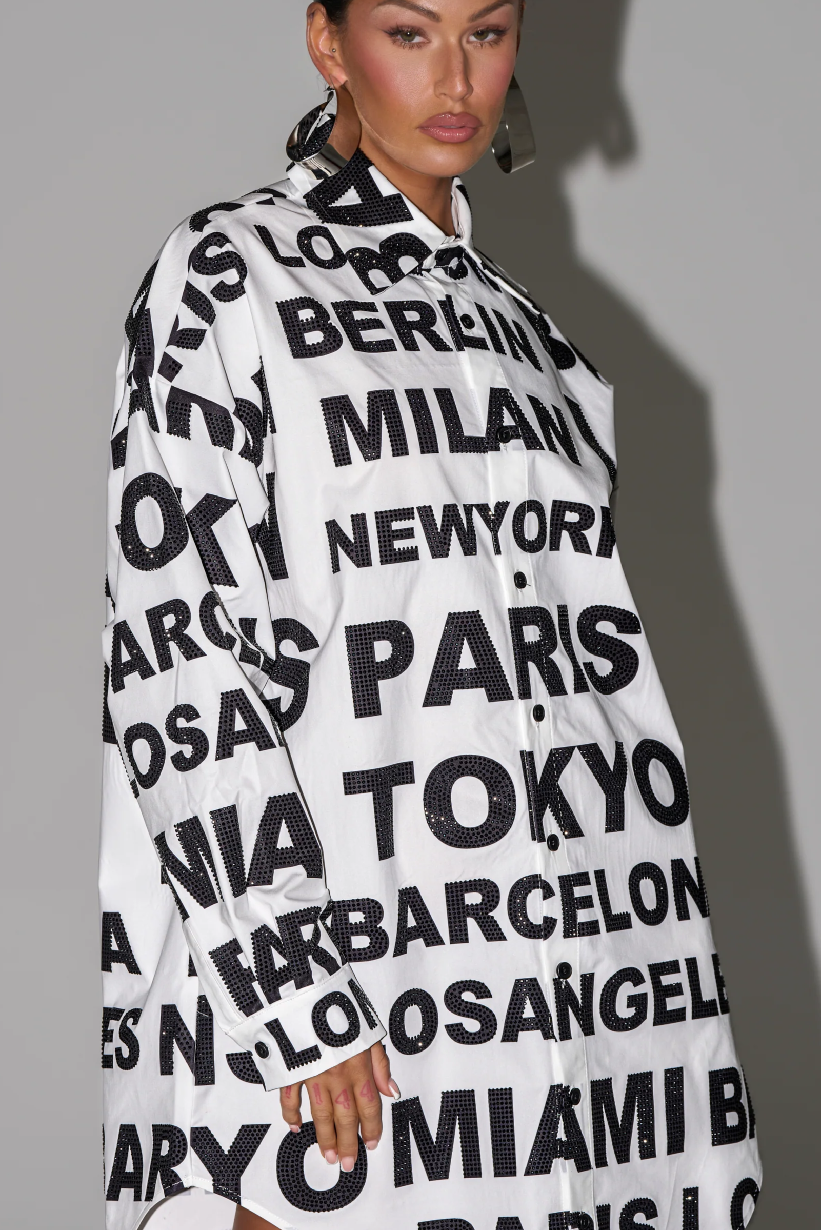 TIME AND PLACE POPLIN MINI DRESS