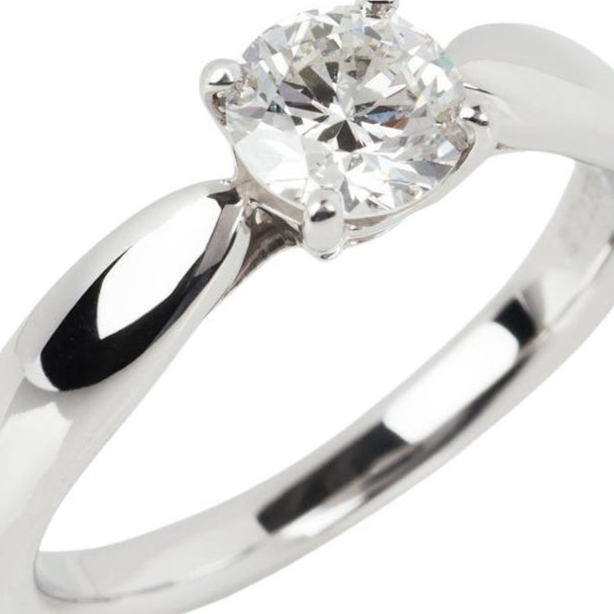 Tiffany & Co 0.46ct Brilliant Cut Diamond Platinum Harmony Ring