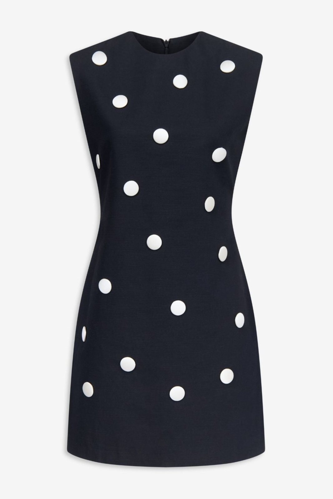 Destree Black cotton dress with contrasting dots