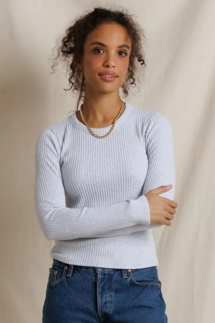 Flora Sweater Rib Crew Neck Long Sleeve
