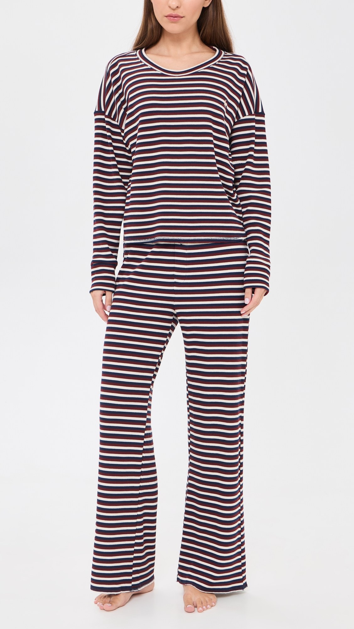 Sleep Club Waffle Knit Pajama Set