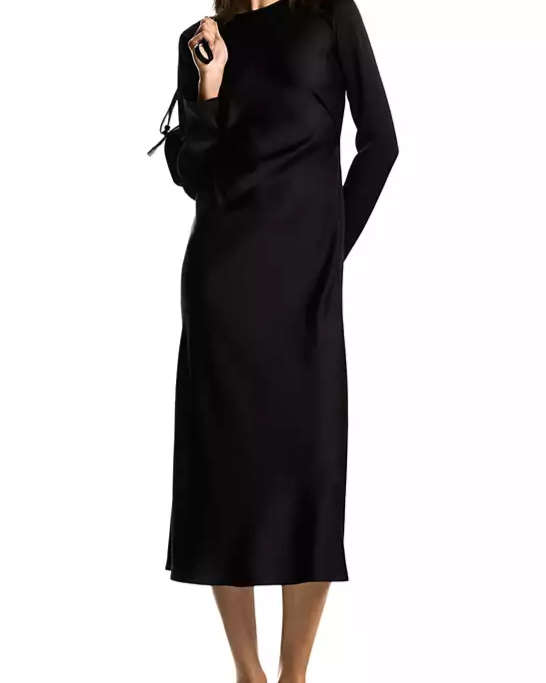 Techno Twill Gathered Waist Dress