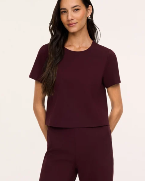 SPANX® Ponte Crewneck Cropped Tee