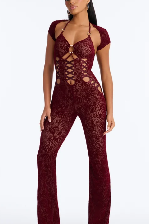 Take My Heart Mesh Jumpsuit
