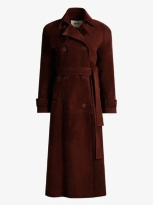 Corrin Suede Trench Coat