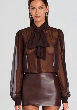 Hasli Silk Chiffon Top