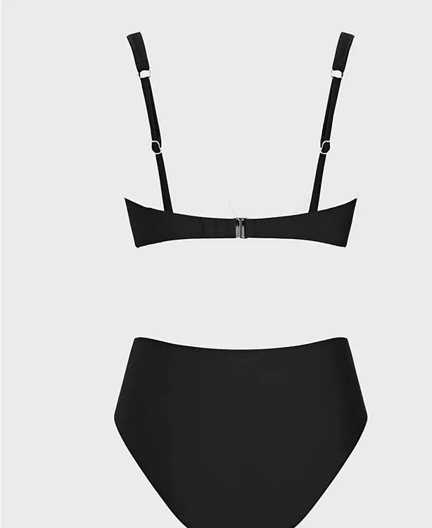 Women's Panel Spliced High Waist Bikini Set
