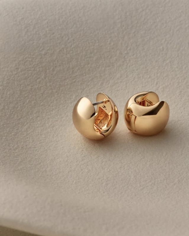 Mini Gemma Hoop Earrings - Gold