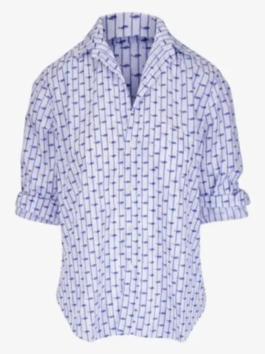 Eileen stripe-print shirt