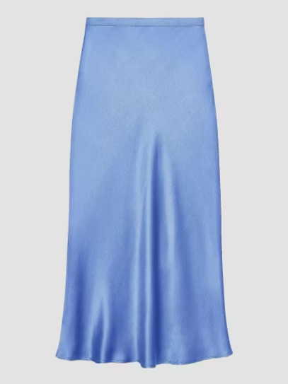 Bar Silk Midi Skirt