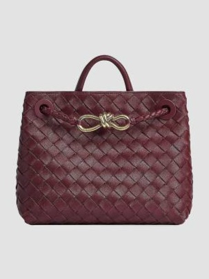 Andiamo Small Intrecciato-Leather Top-Handle Bag
