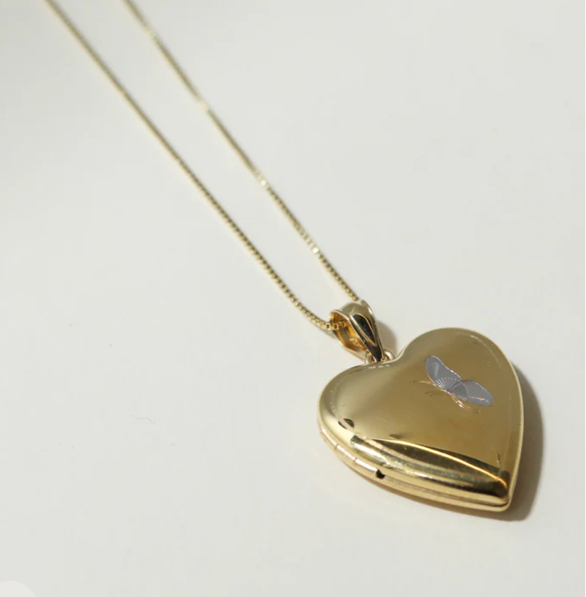 The Two Tone Butterfly Photo Locket