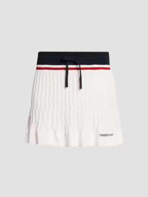 Cable-Knit Drawstring Miniskirt