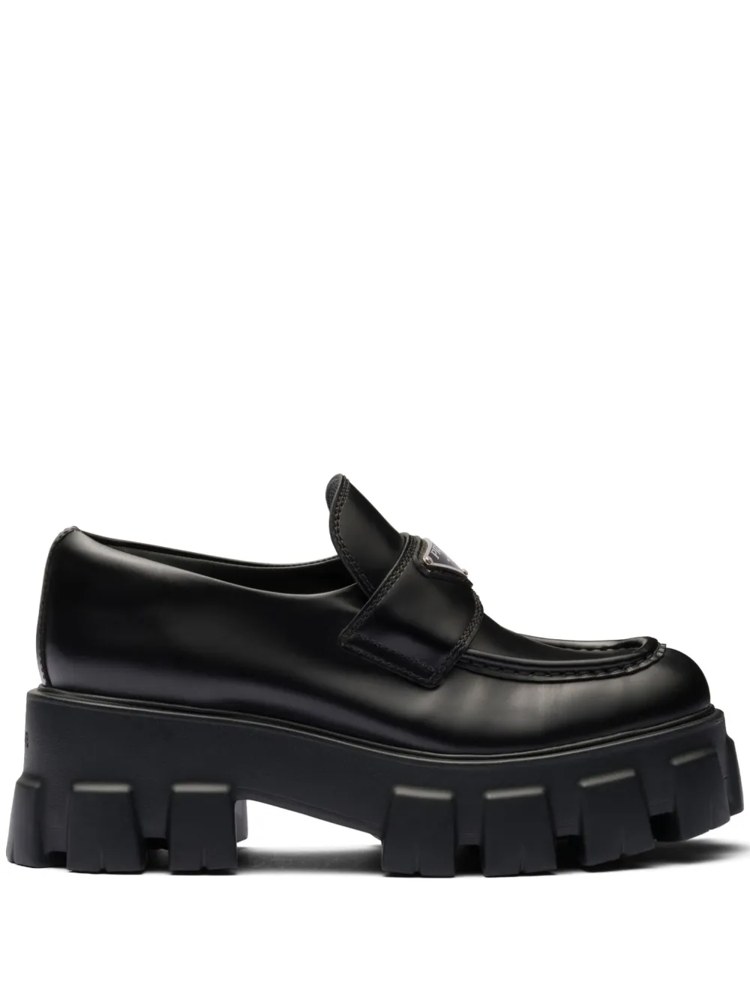 Monolith brushed leather loafers