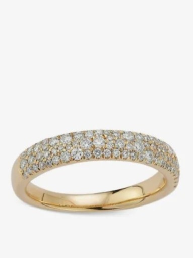14K yellow gold large Sylvie Rose diamond ring