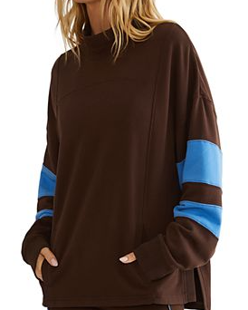 Jaylyn Cotton Mock Neck Sweatshirt