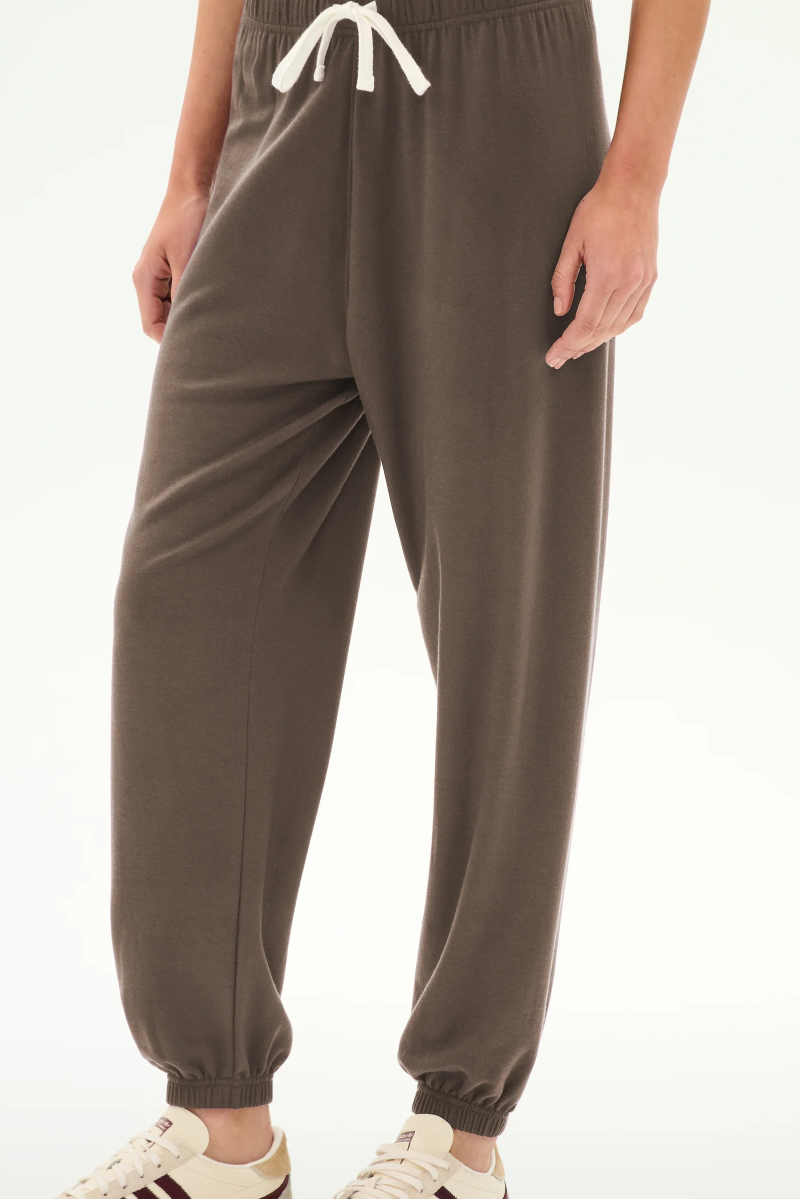 Andie Oversized Fleece Sweatpant - Lentil