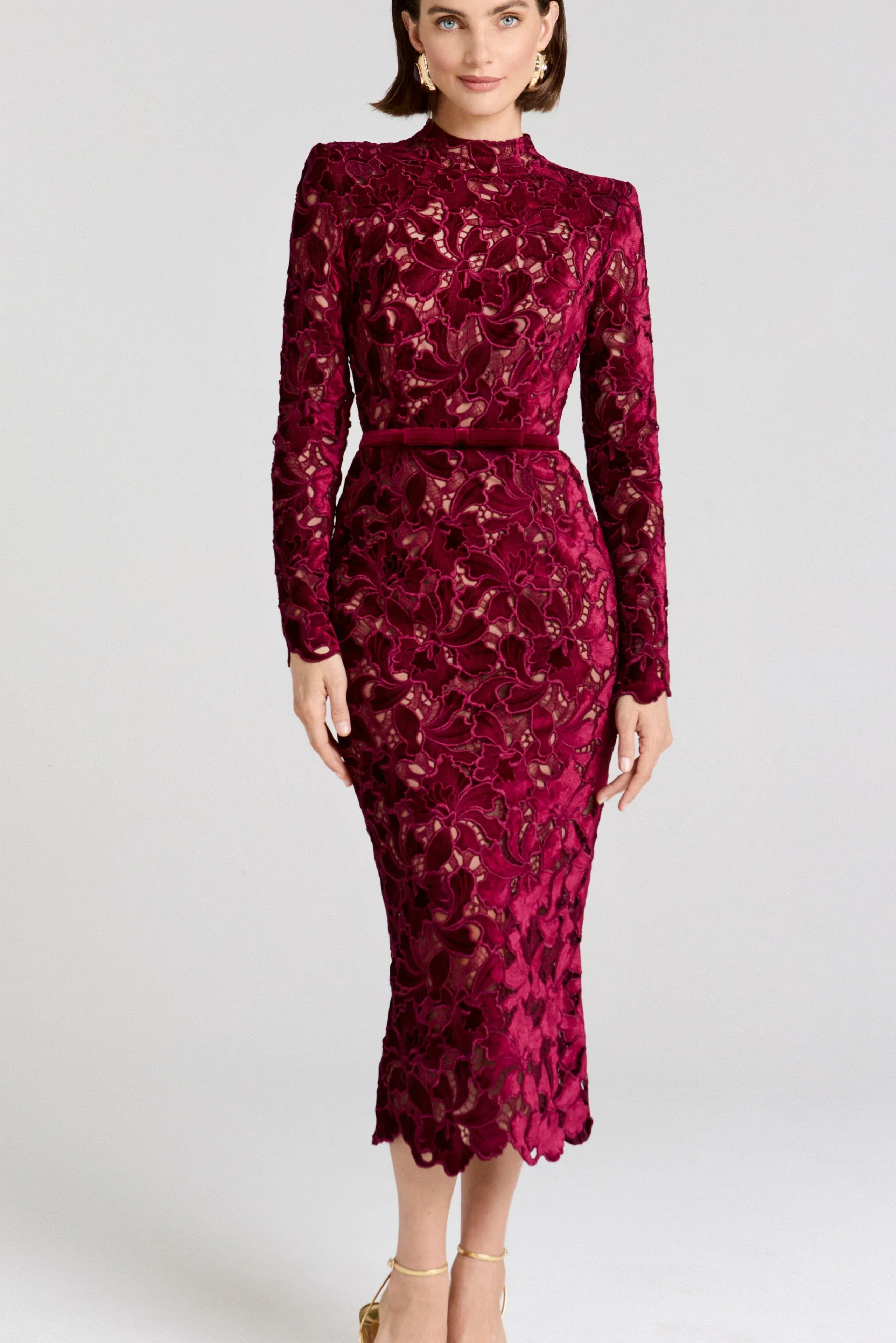 DIANE BURGUNDY DRESS