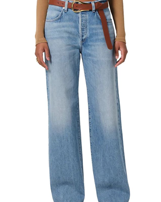Annina High Rise Wide Leg Jeans in Meuse