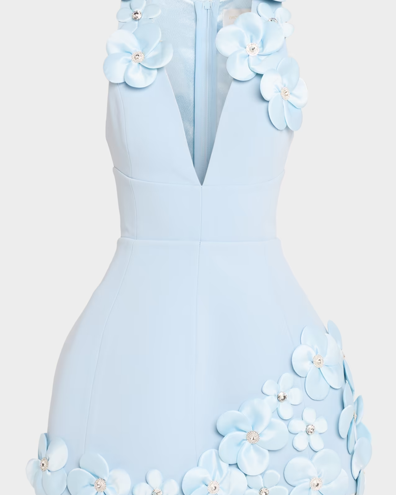 Estelle Floral Applique Fit-&-Flare Mini Dress